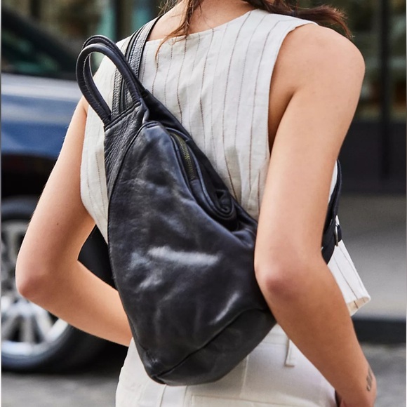 We The Free Handbags - NEW Free people Black Leather Backpack